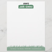Lettre En-tête du service de pelouse professionnel (Devant)