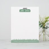 Lettre En-tête du service de pelouse professionnel (Debout devant)