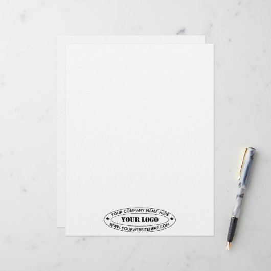 Lettre En-tête du timbre de l'entreprise (Devant/Arrière en situation)