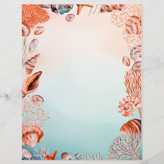 Lettre En-tête Papier de mer (Devant)