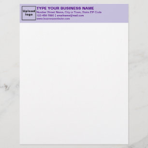 Lettre En-tête violet monochrome de papier à en-tête comm