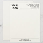 Lettre Exemple de papier à en-tête avec logo et code QR (Devant / Derrière)