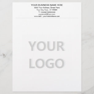 Lettre Exemple de papier à en-tête avec logo et texte