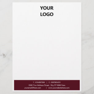 Lettre Exemple de papier à en-tête de couleur avec logo d
