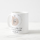Lettre F, bible aquarelle citation mug (Devant gauche)