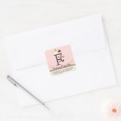 Lettre F Monogram Cupcake Logo Autocollants d'affa (Enveloppe)