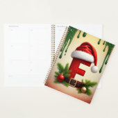 Lettre F monogramme de Santa avec accent de Noël � (Devant avec enveloppe)