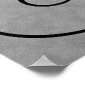 Lettre F, Monogramme gothique Poster noir (Coin)