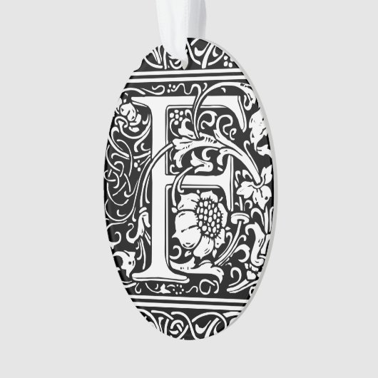 Lettre F Monogramme médiéval Art Nouveau (devant)
