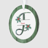 *~* Lettre F PHOTO DE Noël Rustic Wood AP44 (devant)