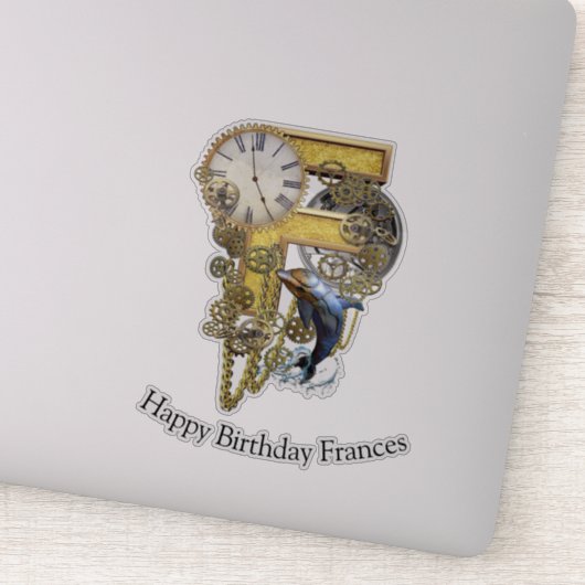 Lettre F Sticker personnalisation Anniversaire (Détail)