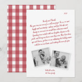 Lettre famille Rouge Script Coronavirus Carte de v (Devant / Derrière)