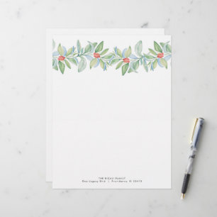 Lettre Festive de conception en-tête de Noël personnalisé