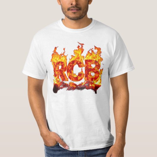 Lettre feu Unisex RCB T-shirt (Devant)