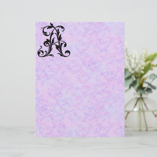 Lettre feuille A (Debout devant)