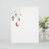 Lettre Flanternes à pendage et en-tête de lune (Debout devant)