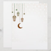 Lettre Flanternes à pendage et en-tête de lune (Devant / Derrière)