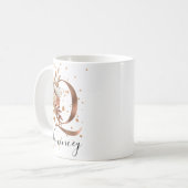 LETTRE FLEURIE COPER Q MONogramme Café Mug (Devant gauche)
