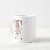 LETTRE FLEURIE DE COCOFFRE T MONogramme Café Mug (Devant gauche)