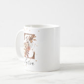 LETTRE FLEURIE DE COCOFFRE Z MONogramme Café Mug (Devant gauche)