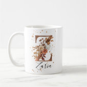 LETTRE FLEURIE DE COCOFFRE Z MONogramme Café Mug (Gauche)