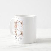 LETTRE FLEURIE DE COCOPIE C MONogramme Café Mug (Devant gauche)
