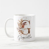 LETTRE FLEURIE DE COCOPIE G MONogramme Café Mug (Gauche)
