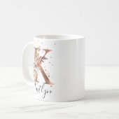 LETTRE FLEURIE DE COCOPIE K MONogramme Café Mug (Devant gauche)