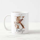 LETTRE FLEURIE DE COCOPIE K MONogramme Café Mug (Gauche)