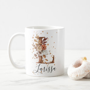 LETTRE FLEURIE DE COCOPIE L MONogramme Café Mug