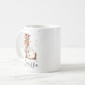 LETTRE FLEURIE DE COCOPIE L MONogramme Café Mug (Devant gauche)