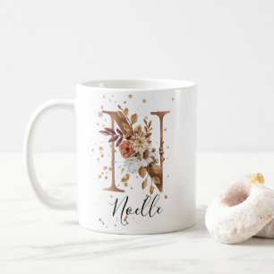LETTRE FLEURIE DE COCOPIE N MONogramme Café Mug