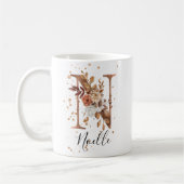 LETTRE FLEURIE DE COCOPIE N MONogramme Café Mug (Gauche)