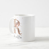 LETTRE FLEURIE DE COCOPIE R MONogramme Café Mug (Devant gauche)
