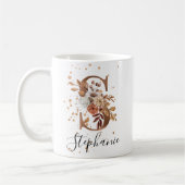LETTRE FLEURIE DE cuivre S MONogramme Café Mug (Gauche)