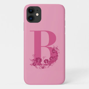 Lettre florale B coque iphone