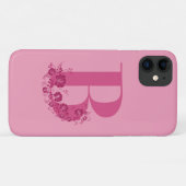 Lettre florale B coque iphone (Dos (Horizontal))
