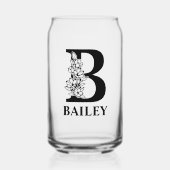 Lettre florale B Monogramme et nom personnalisé (Recto)