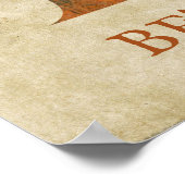 Lettre florale B Steampunk Poster (Coin)