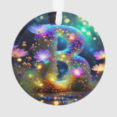 Lettre florale brillante B (dos)