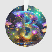 Lettre florale brillante B (devant)