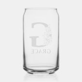 Lettre florale G Monogramme et nom personnalisé (Verso)