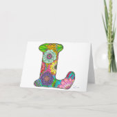 Lettre florale L Carte de voeux - Blanc à l'intéri (Devant)