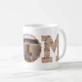 LETTRE Florale MOM MOM Photo Mug (Devant droit)