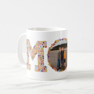 LETTRE Florale MOM MOM Photo Mug