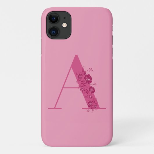 LETTRE Florale MONGRAPHIQUE A coque iphone (Dos)