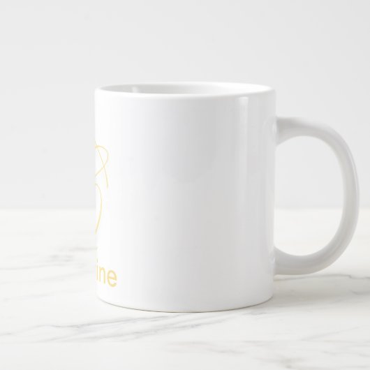 Lettre florale Monogramme moderne Café initial Mug (Droite)