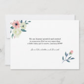 LETTRE Florale Pretty Rose Faire-part Grossesse (Dos)