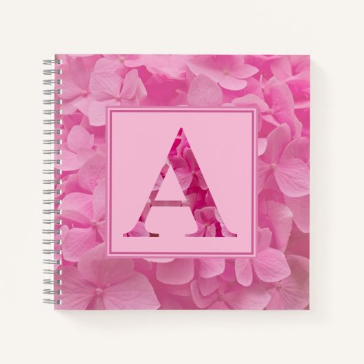 LETTRE Florale Rose LETTRE "A" Carnet Journal (Devant)