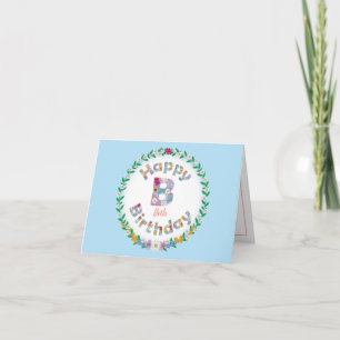 Lettre floraleB monogramme personnalisé Carte d'an